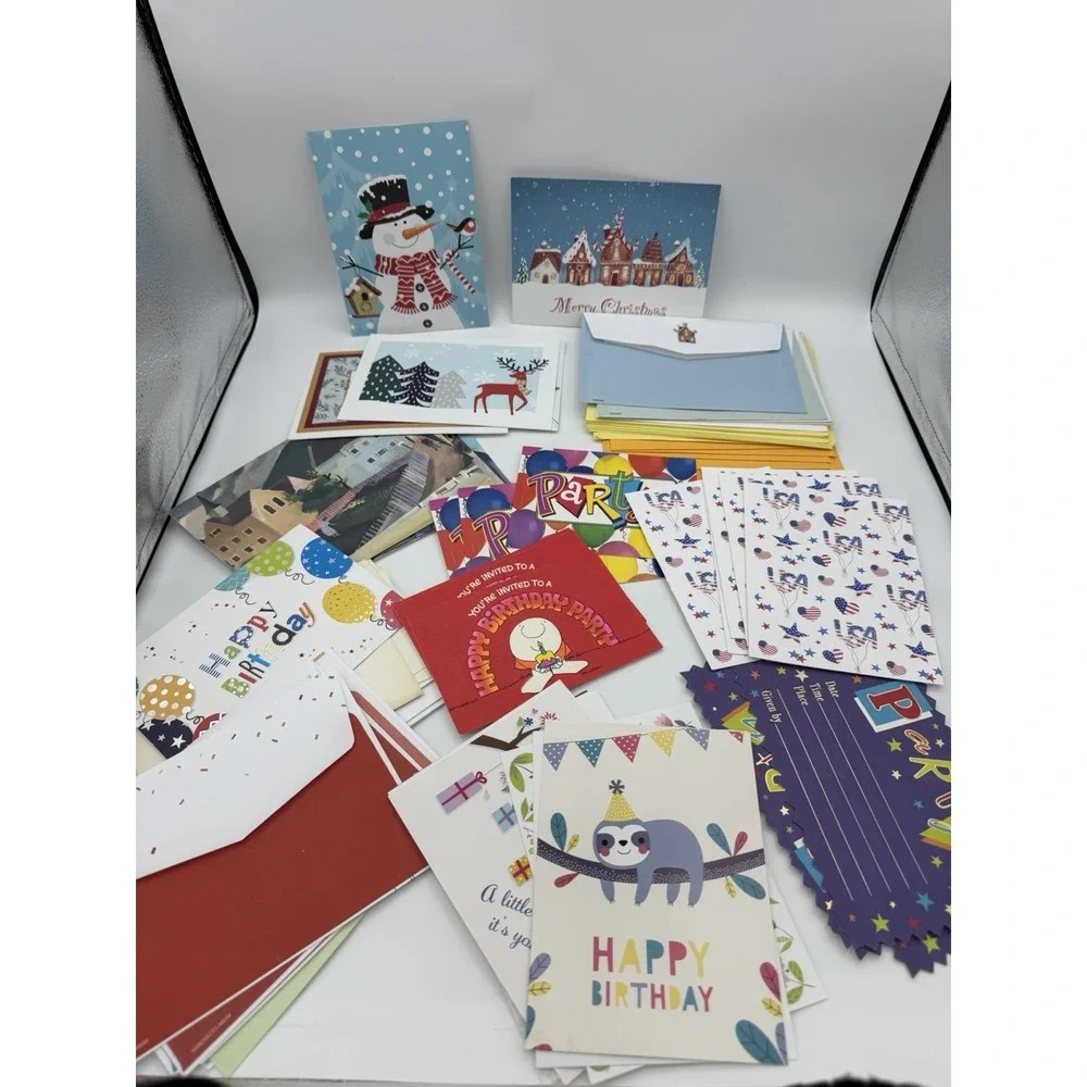Lot 15+ Greeting Cards+Envelopes Birthday/Sympathy/Thinking of You/Holiday+More